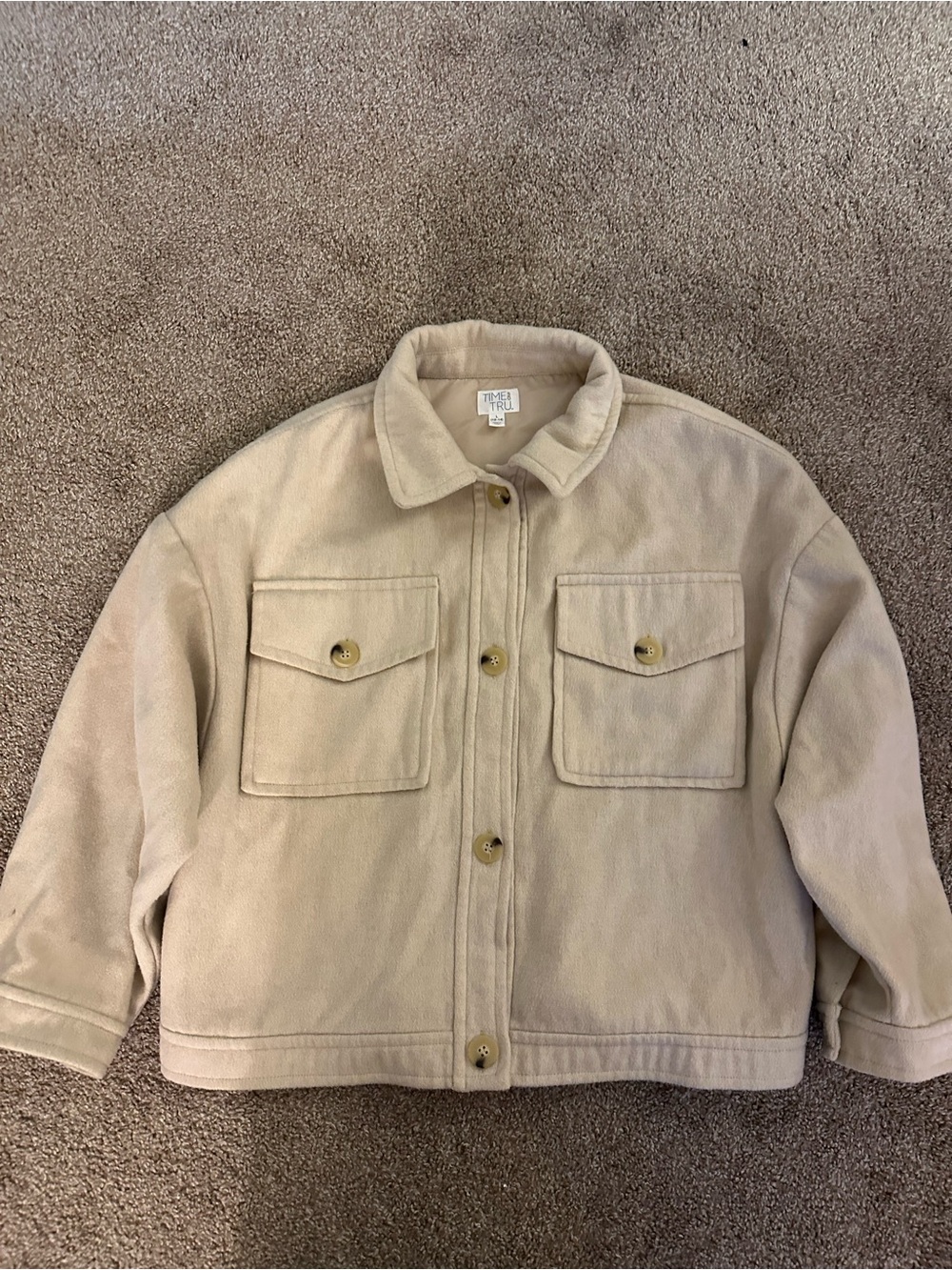 Neutral Beige Shacket Jacket - Tulle